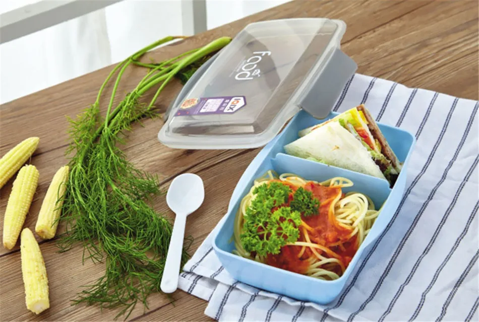 ONEUP пластик 750 мл BPA Бесплатный ланч бокс для детей Microwavable контейнер для хранения еды хранения фруктовый салат BPA Бесплатный для пикника школы