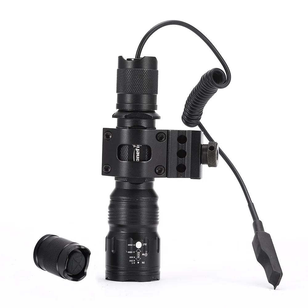 Тактический фонарь AloneFire TK104 CREE охотничий с креплением для прицела +
