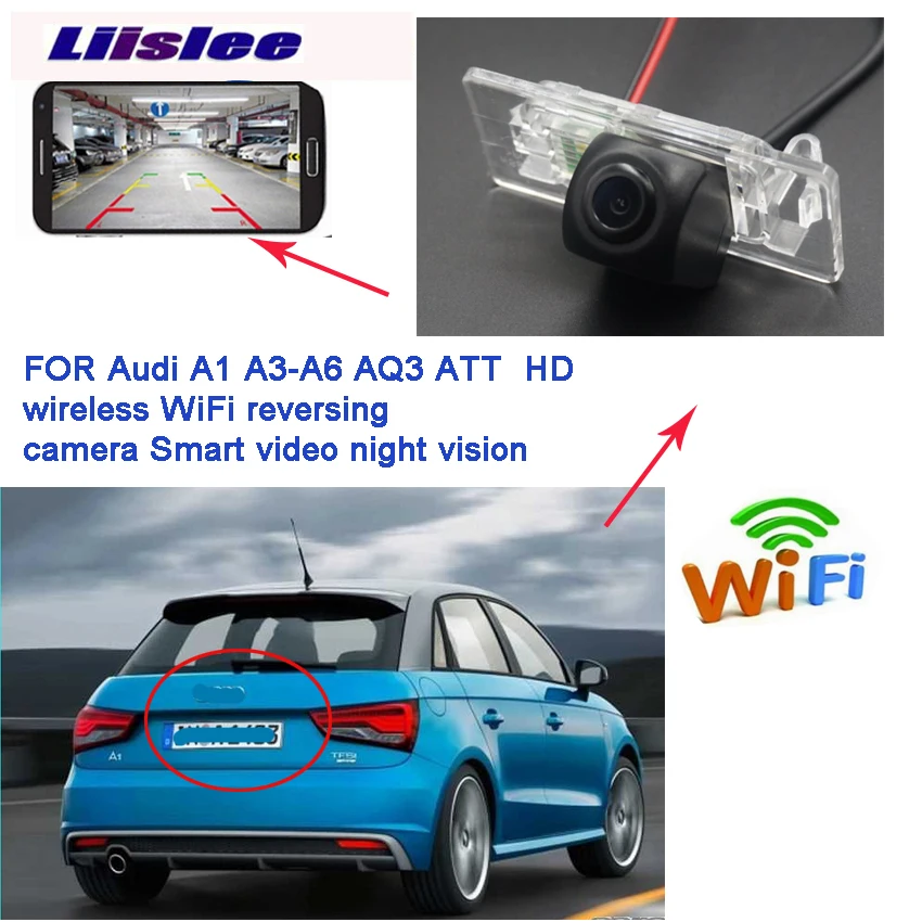 Liislee новый продукт беспроводная обратная резервная камера для Audi A1 8X A3 A4 A4L S4 RS4 A5 S5