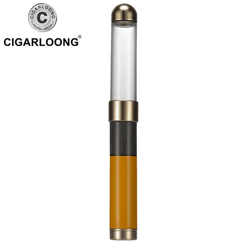 COHIBA трубки Чехол держатель 1 Сигары Портативный хьюмидор встроенный увлажнитель