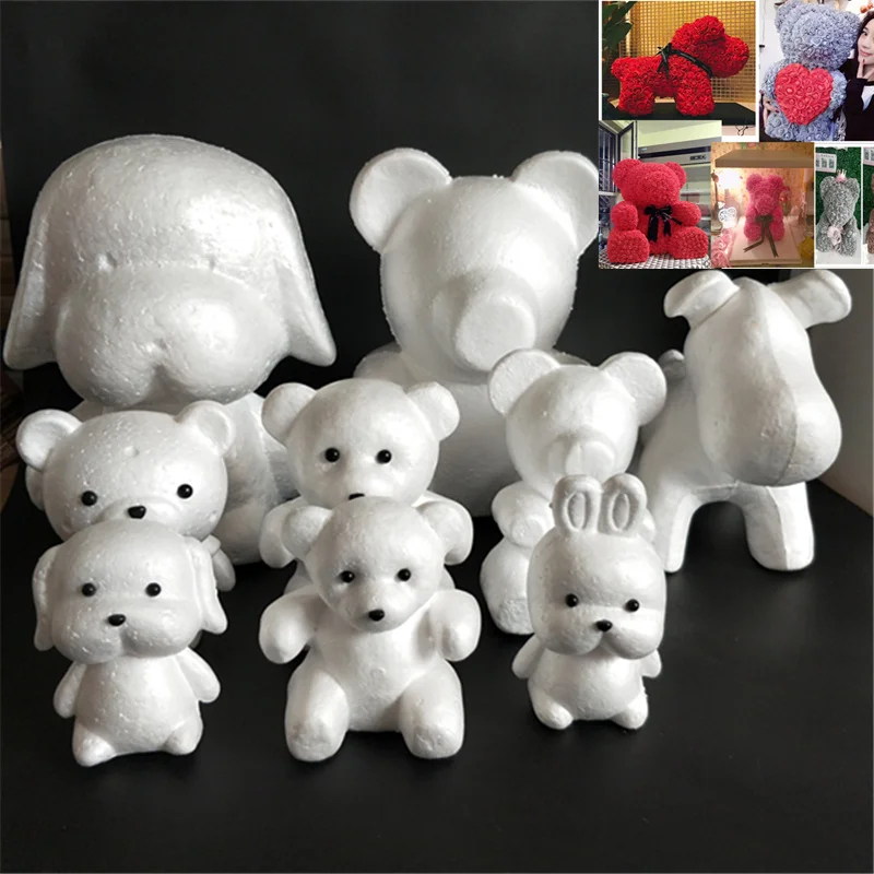 Розовый медведь цветок 15 см 60 размер эмбрион ПЕНА РОЗА только плесень