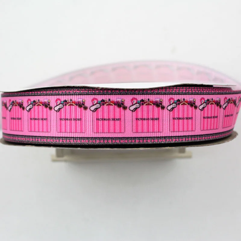 Розовая корсажная лента с принтом синей лентой Сделай Сам DIY бигуди для волос