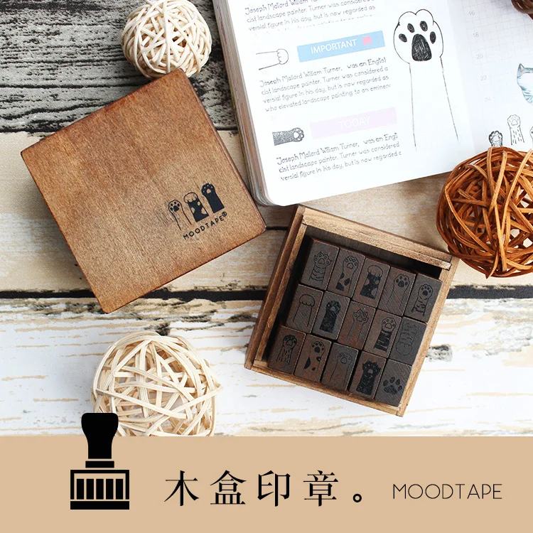 Винтажные деревянные коробки moodtape деревянный прозрачный штамп для рукоделия