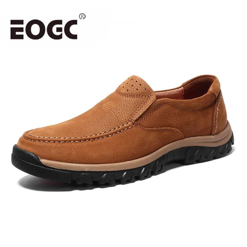 Men's Outdoor Shoes First Layer Leather Casual shoes High Quality Mountaineering Oxfords Genuine men | Обувь