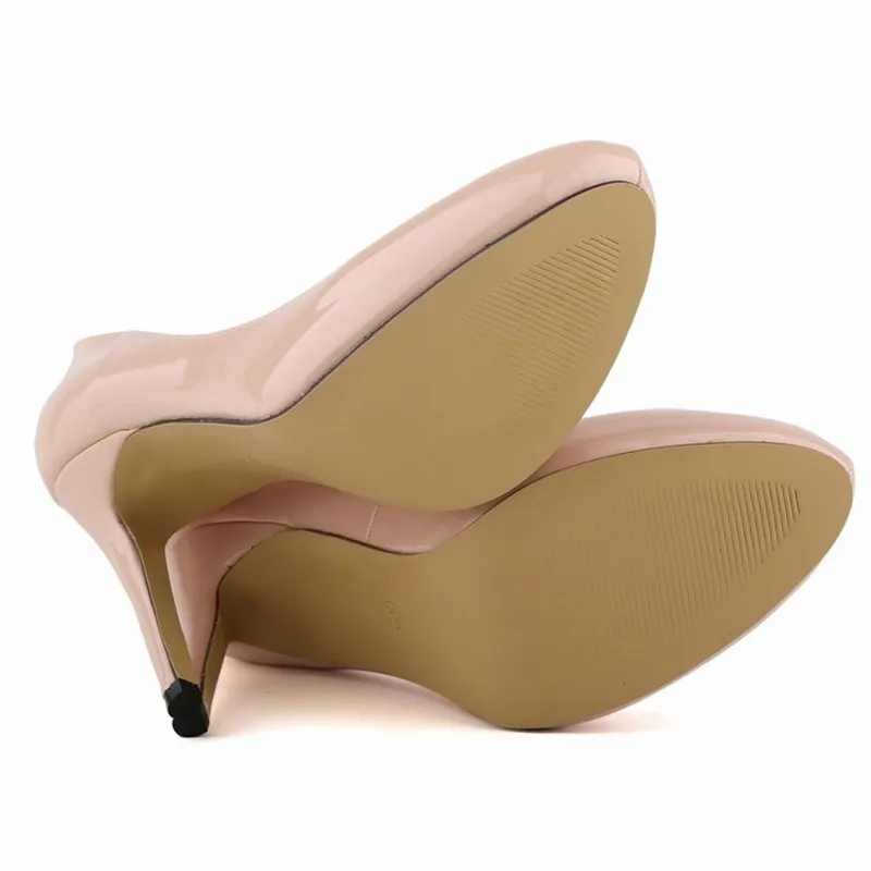 Женские свадебные туфли-лодочки из искусственной кожи на высоком каблуке 11 см с