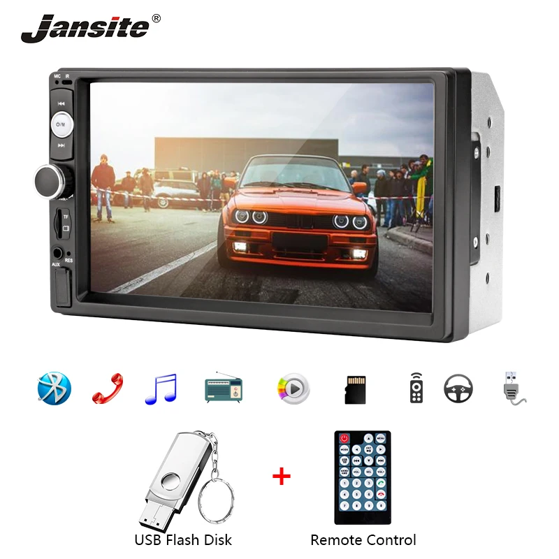 Jansite 7 &quotавтомобильное радио MP5 плеер с сенсорным экраном резервной камерой Bluetooth