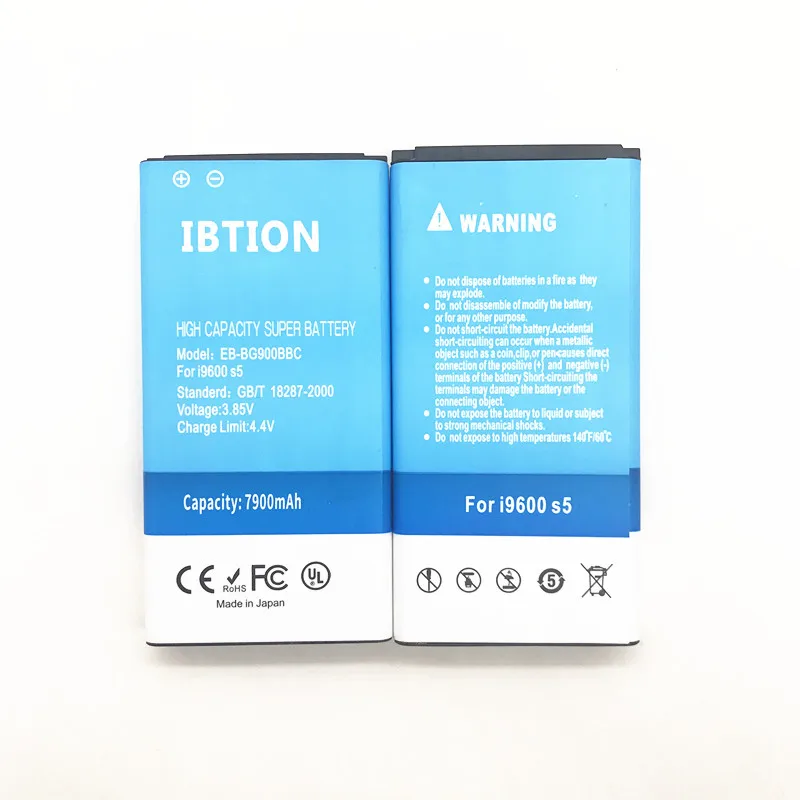 IBTION 7900mA высокое Ёмкость Батарея EB-BG900BBC для Samsung Galaxy S5 G900 G900S G900F i9600 батареи + задняя