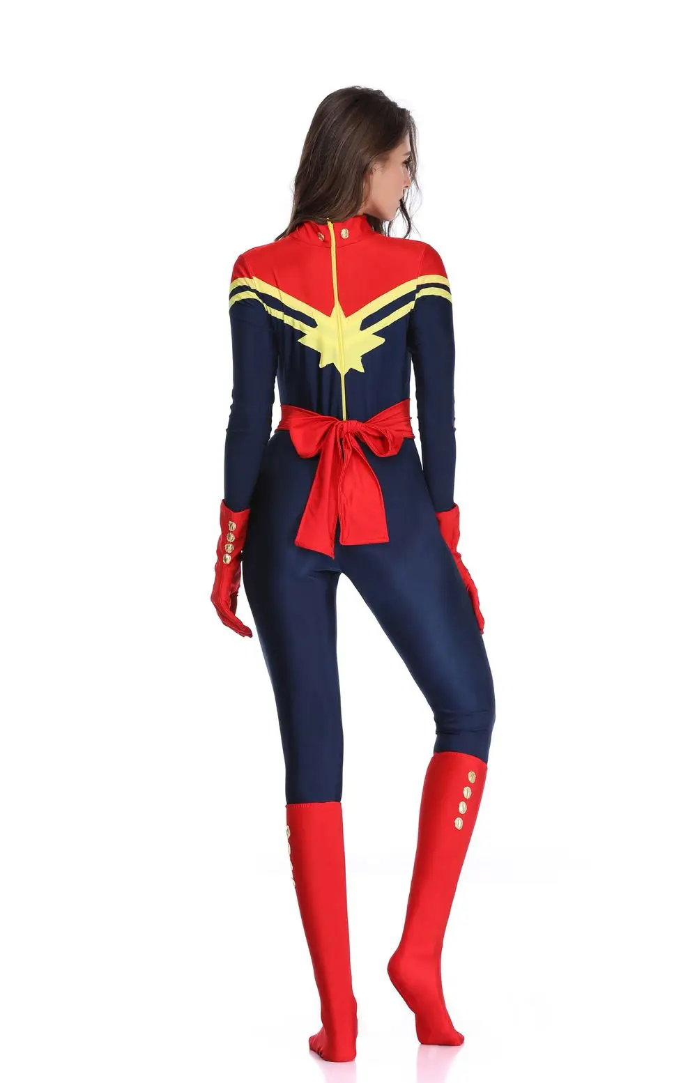 Взрослый костюм супердевушки высокого качества Marvel Мстители костюмы косплей супергероя Тор Американский капитан комбинезоны Z1907