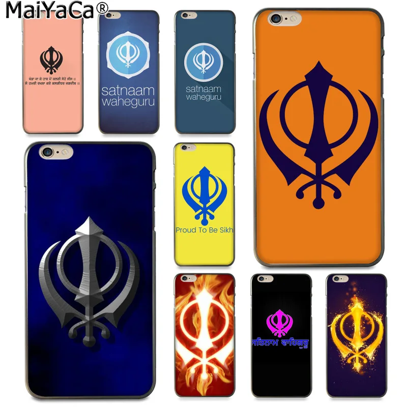 Забавный абстрактный чехол MaiYaCa Sikh Khanda Sikhism для iphone 11 pro 8 7 66S Plus X 5S SE XS XR MAX|Бамперы| |