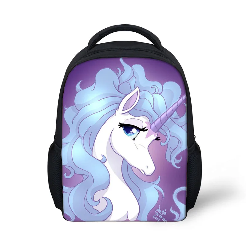 T0918F FORUDESIGNS Fancy Cartoon Horse School Bag For Girls Kids Kindergarten Schoolbag Book Bag Children Mini 12 Inch Mochila Escolar - Цвет: T0918F