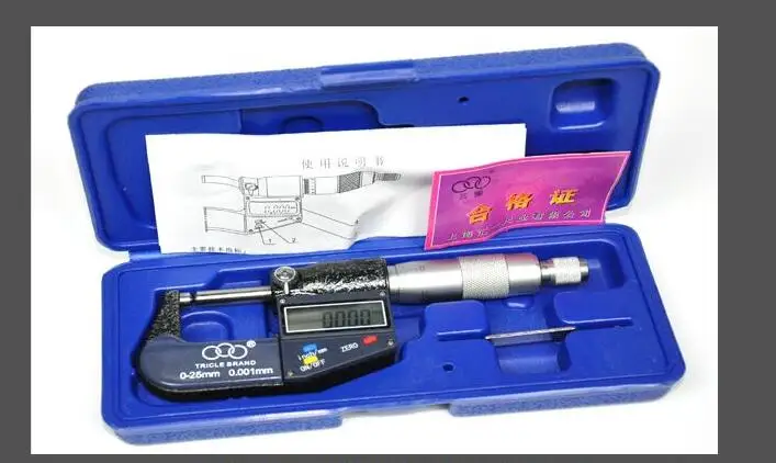 Free shipping inch/mm 0-1&quot (0-25mm) 3-key roundnose digital display Micrometer outside diameter caliper external micrometer |