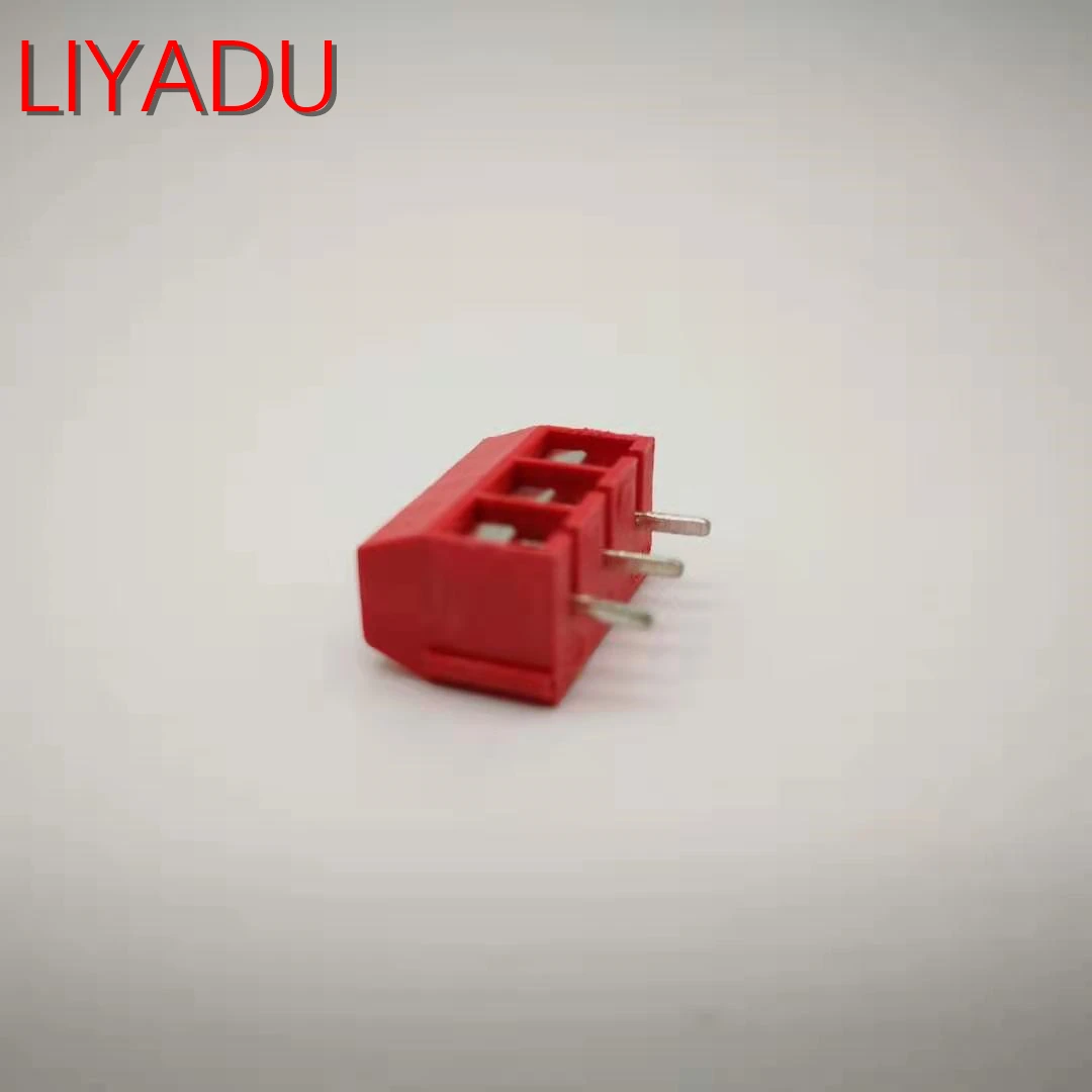 100 шт./лот KF301-3P Сращивание, винтовой Тип PCB расстояние 5,0 соединительные клеммы, терминал синий/зеленый/черный kf301