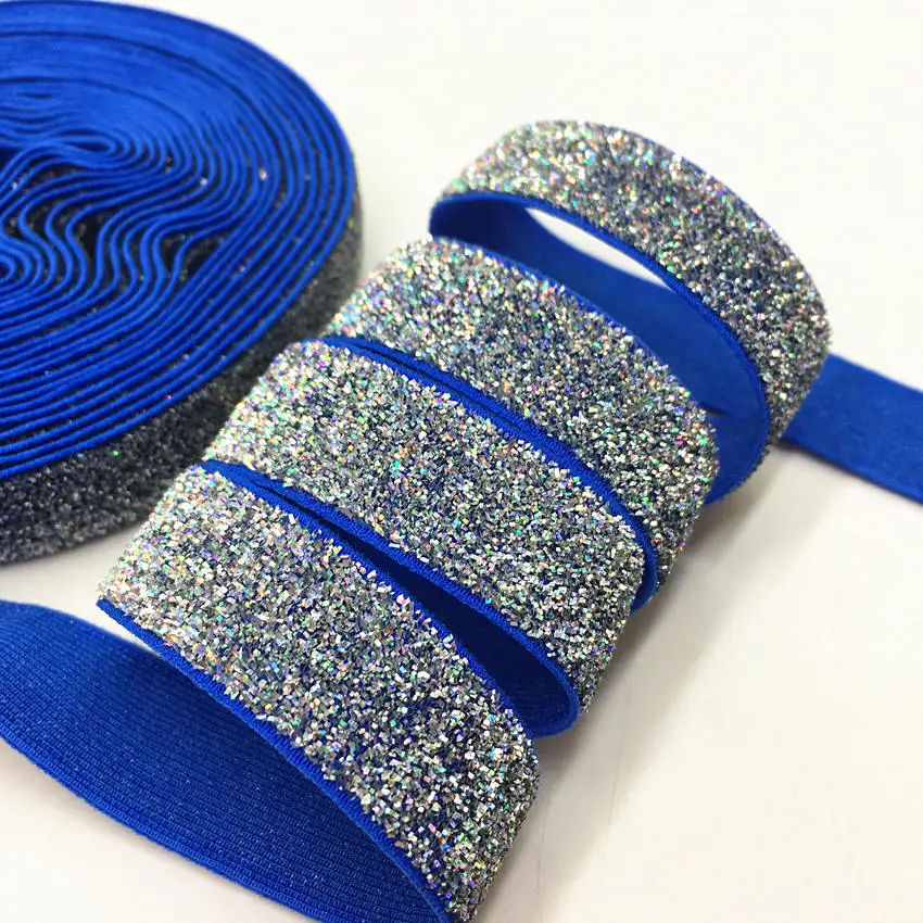 M-LB-1 5 Ярд 5/8 ''26 цветов красочные блестящие складные эластичные Bling FOE для DIY одежды Свадебная вечеринка подарок Швейные аксессуары - Цвет: M-LB-1