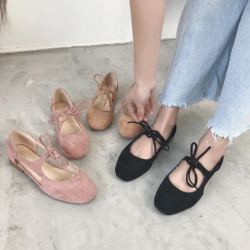 2018 г. осенняя Брендовая женская обувь корейские женские туфли с бантиком балетки