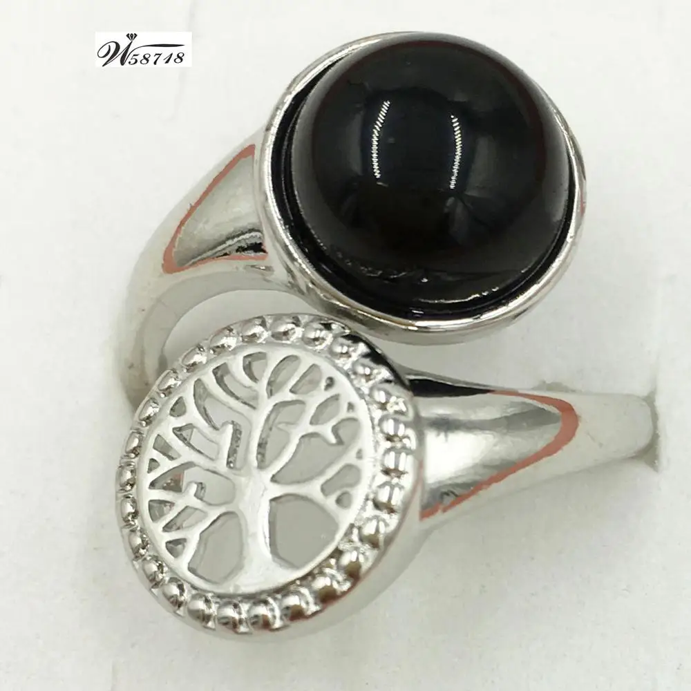 Кольцо с бусинами WFH623 для мужчин и женщин ювелирное изделие кристаллом ляпис