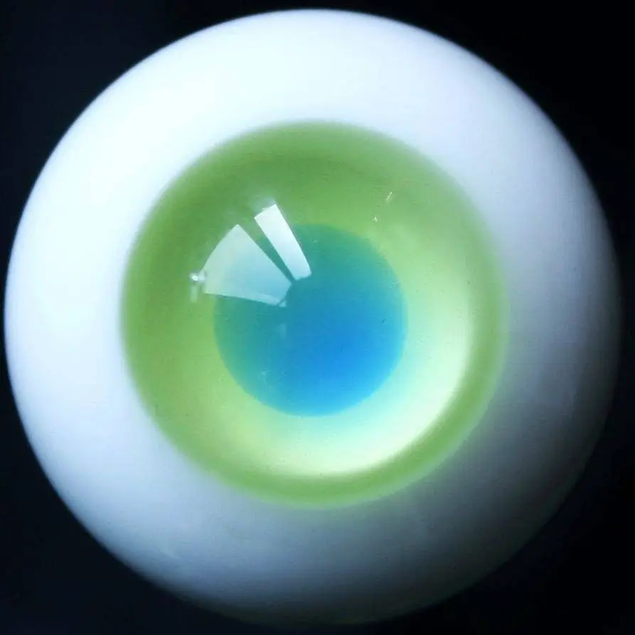 

[wamami] 14mm Green And Light Blue Glass Eyes For BJD AOD DOD Doll Dollfie Outfit Free Shipping