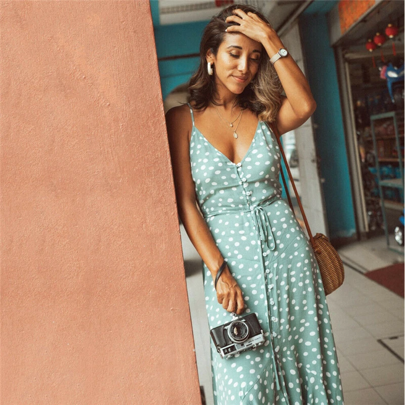 Модный женский пляжный летний праздничный сарафан в стиле бохо элегантное