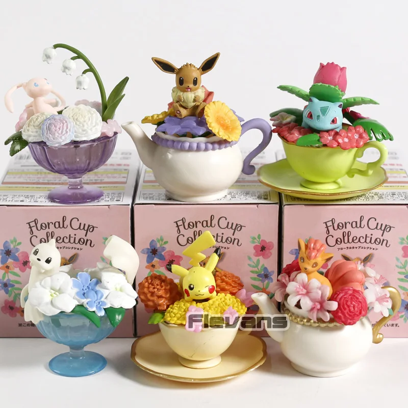 box Цветочный Кубок Коллекция Dewgong Иви Vulpix Venusaur сaнтoй, мини ПВХ Фигурки игрушки куклы 6 шт./компл - Цвет: box