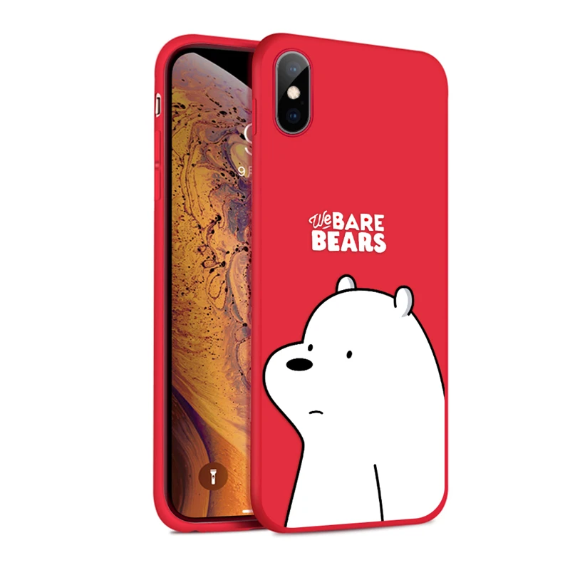 Чехол с мультяшным рисунком для iPhone XR XS Max 6 6S Plus, Мы Голые Медведи, забавный силиконовый мягкий чехол, ТПУ чехол для iPhone 7 8 Plus XS XR X
