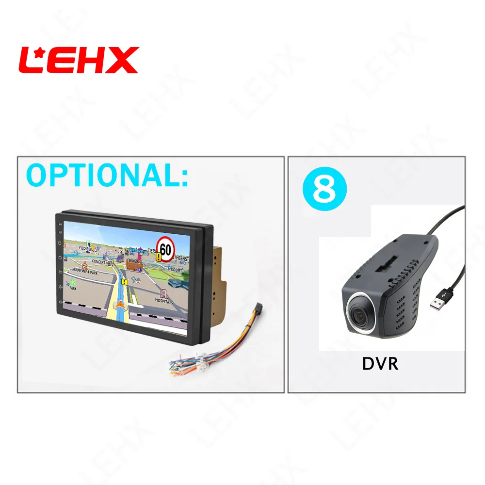 LEHX " автомобильный Android 8,1 автомобильный Радио Автомобильный gps навигатор мультимедийный видео плеер dvd для Volkswagen Nissan hyundai Kia toyata CR-V - Цвет: LE705-DVR