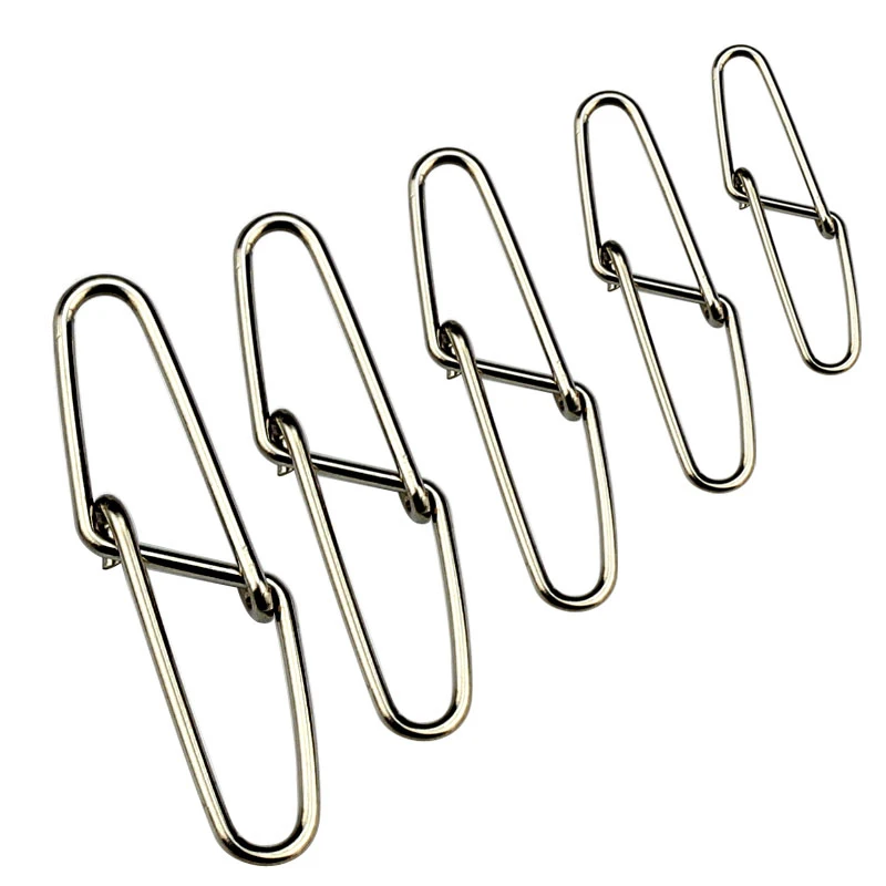 20pcs Hooked Snap Pin Stainless Steel Fishing Barrel Swivels Hook Lure Accessories Connector Tools Carp Fly Tackle Box | Спорт и