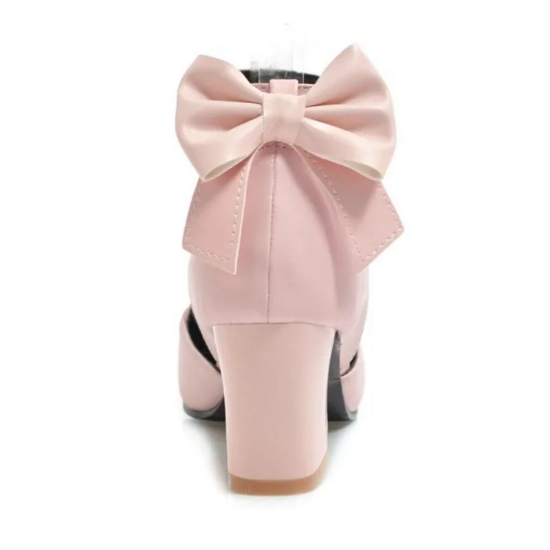 ZALAVOR Size 29-43 Women Solid Color Sandals Square Heel Bowtie Sweet Shoes Metal Buckle Dress Sexy Party Mujer | Обувь