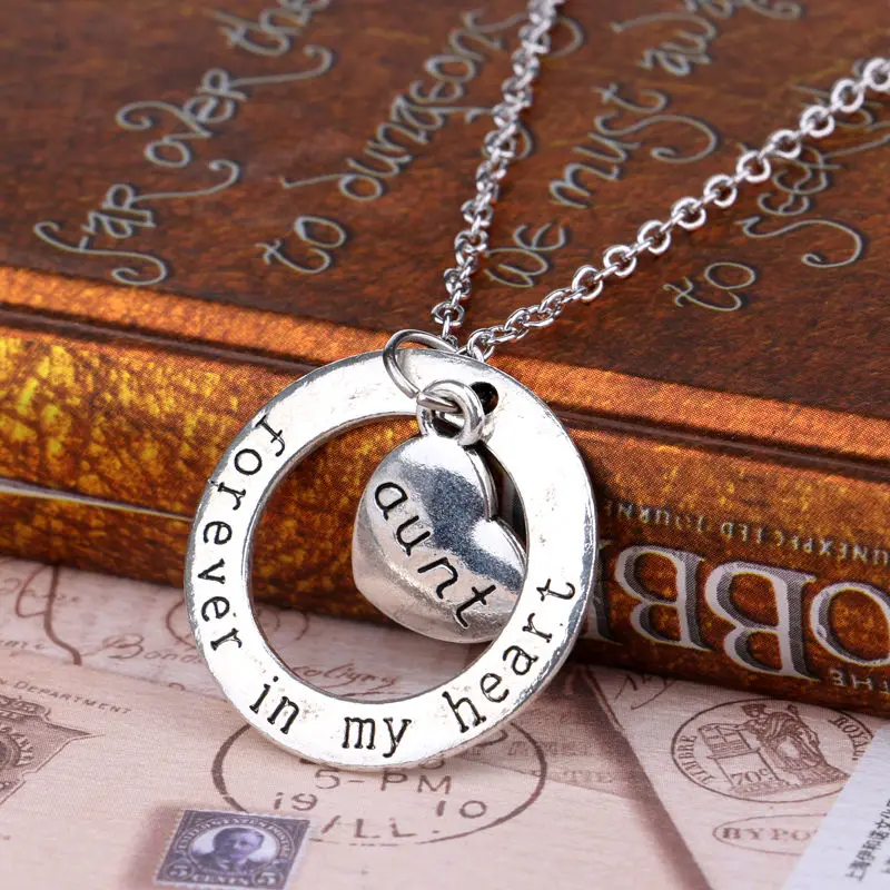 Мама бабушка сестра тетя сын дядюшка полое сердце цепочка ожерелье с подвеской