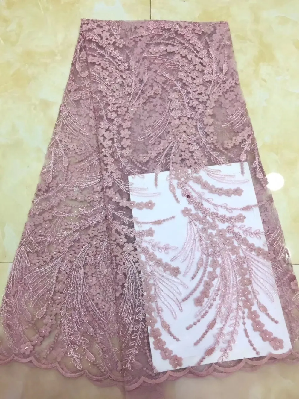 Бесплатная доставка 5 ярдов/комплект Африканское кружево с маленькими блестками