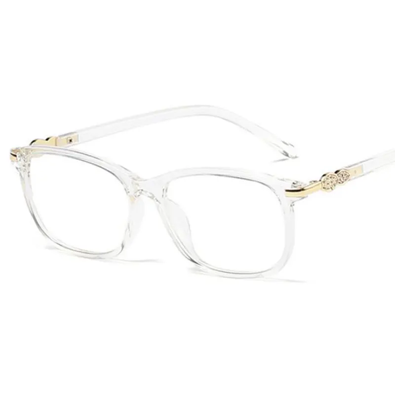 Женские квадратные очки с прозрачными линзами в пластиковой оправе цвет