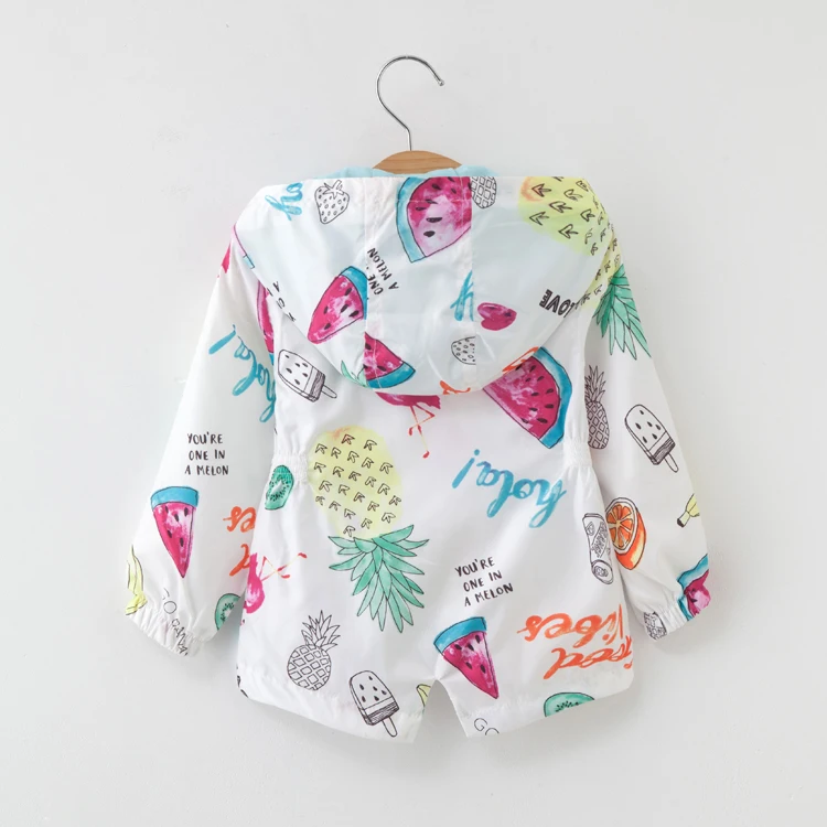 Keelorn Girls Coats 2020 New Spring Fashion Cartoon Fruit Jacket Animals Full Sleeve with Zipper Kids Outerwear Boys Coat 3T-7T | Детская