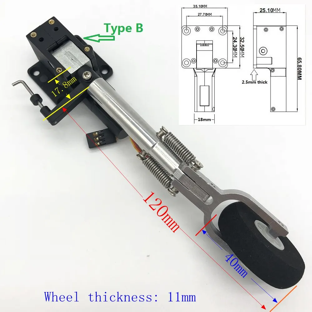 Type B 120mm Height Выдвижное шасси для носа, светильник RC - Цвет: Type B 120mm Height