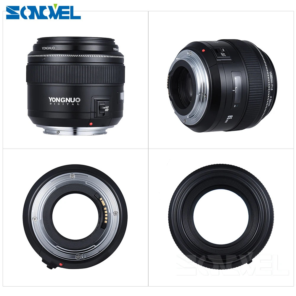 YONGNUO YN85mm f1.8 AF/MF Standard Medium Telephoto Prime Lens Fixed Focal Camera for Canon EF Mount EOS Cameras | Электроника