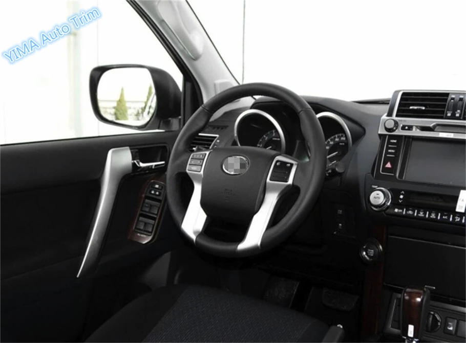 

Lapetus Auto Styling Steering Wheel Decoration Strip Cover Trim 2 Pcs Fit For Toyota Land Cruiser Prado FJ150 2014 - 2020 ABS
