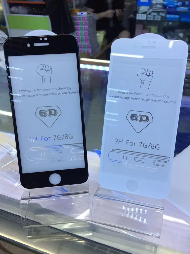 10 шт./лот 6D полное покрытие Закаленное стекло пленка для iPhone X Xs Max 6 7 8 plus Полный