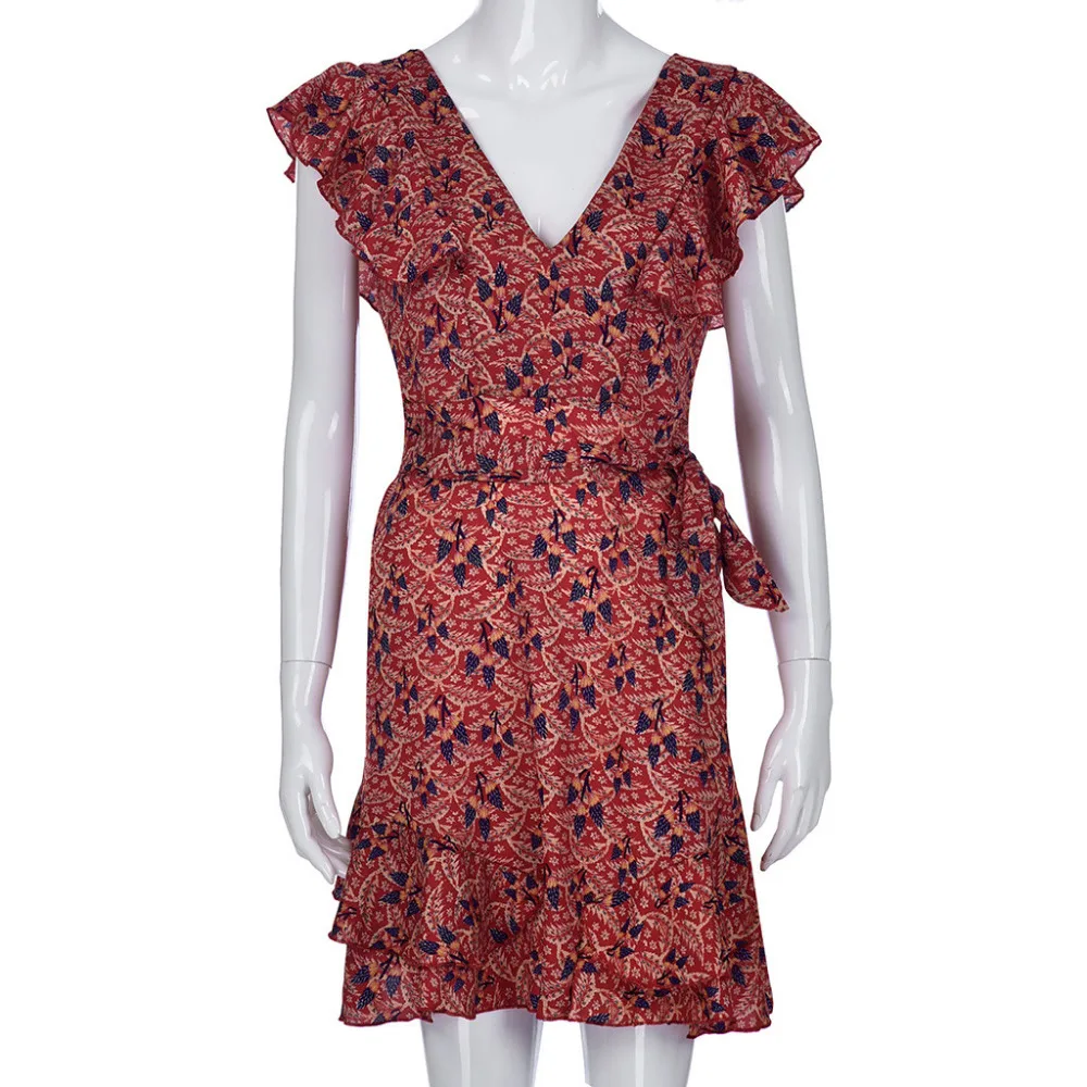 Богемное женское платье в национальном стиле с принтом летнее сексуальное