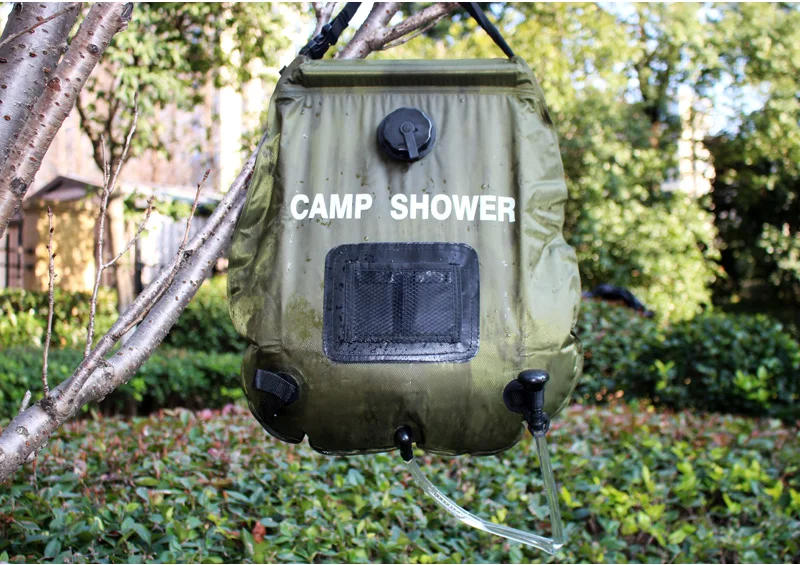 20L сумки для воды Отдых на природе Ultralight душ сумка ПВХ складные сумки Портативный Наружное освещение на солнечной всплывающие пляжные Ca с термометром