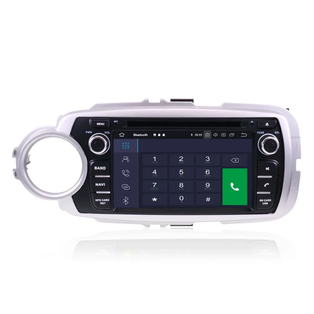 Автомобильный DVD проигрыватель HD экран 7 дюймов Android 9 0 для Toyota Yaris 2012 2013 2014 2016 2015 2017