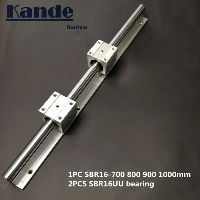 Линейная направляющая 16 мм SBR16 700 800 900 1000 1 шт. линейная + 2 SBR16UU блоки для