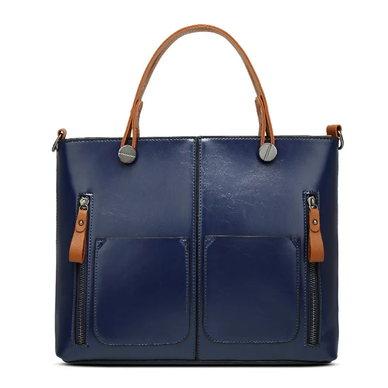 Longmiao новинка женские роскошные Ретро дизайнерские сумки масло воск кожа тоут