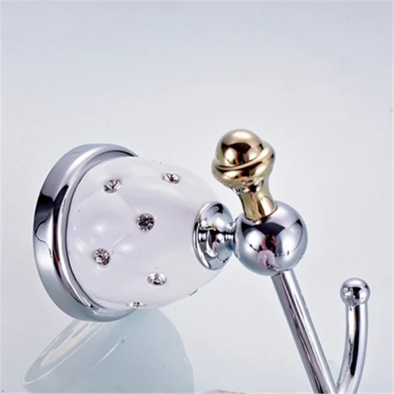 Бесплатная доставка крючок для халата одежды твердая латунь хромированная