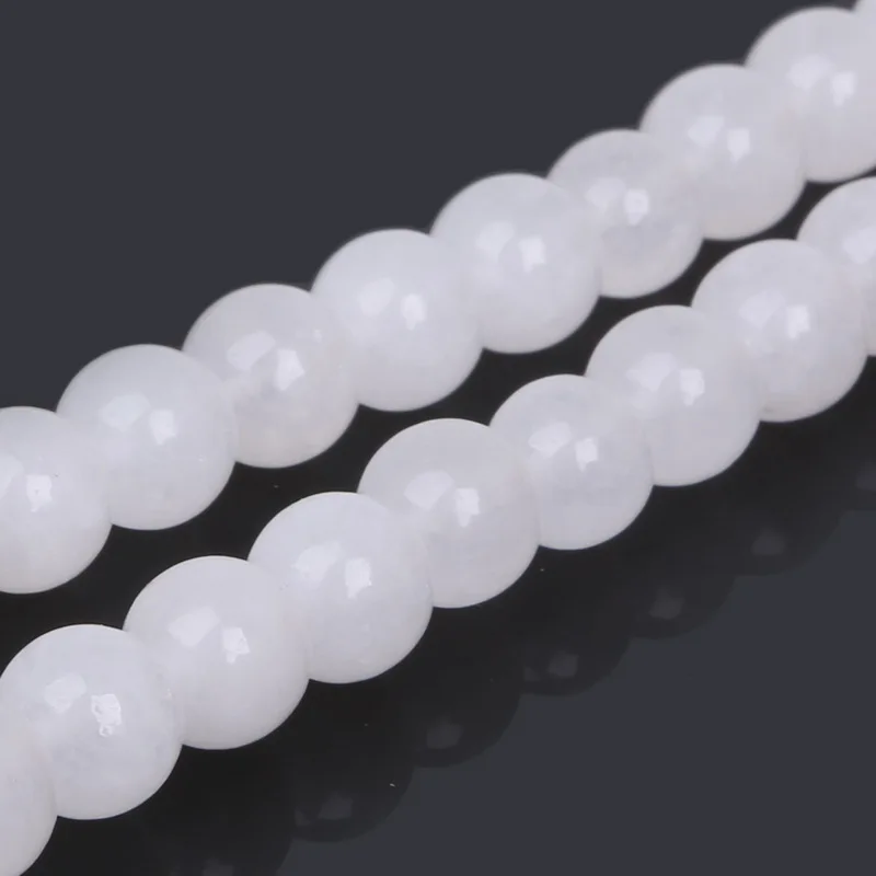 Natural Stone Round Transparent White 4mm 6mm 8mm 10mm Spacer Beads Pick Size for Bracelet Necklace DIY Jewelry Making | Украшения и