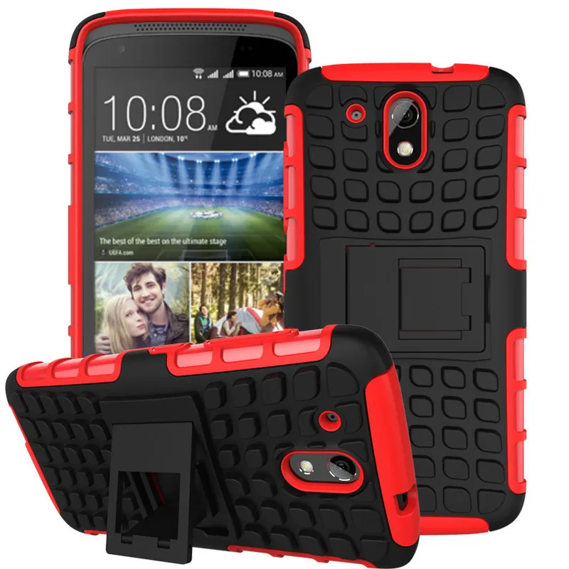 Для HTC Desire Премьер Случае антидетонационное Силиконовый и Пластиковый Чехол