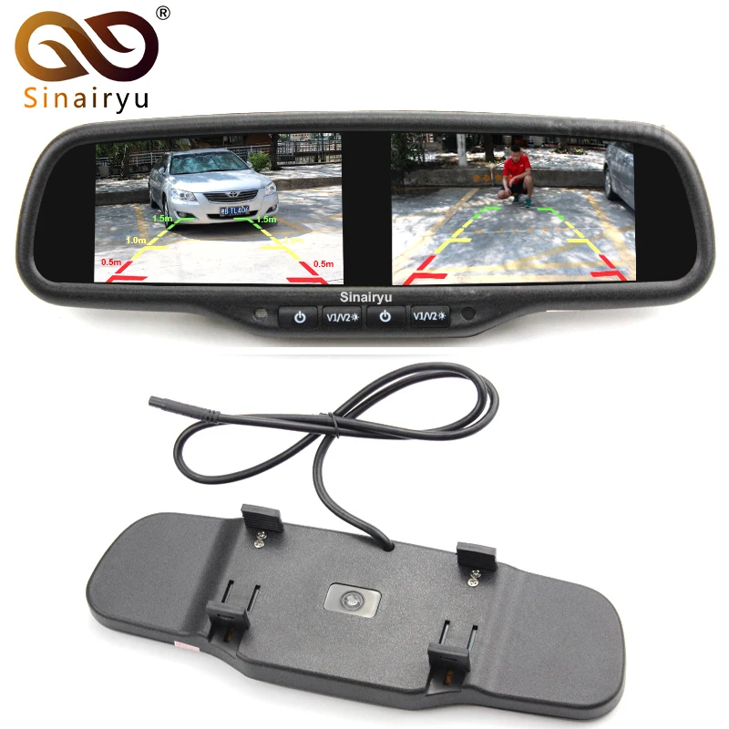 Greenyi 4 3 &quotдвойной 800*480 Экран дисплея монитор парковки автомобиля внутреннее