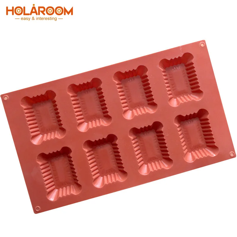 Holaroom 8 полости квадратная форма для выпечки силиконовые мыло формы свечей