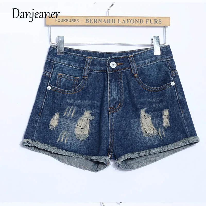 Danjeaner 2018 Новые популярные женские джинсы с высокой талией ретро джинсовые шорты