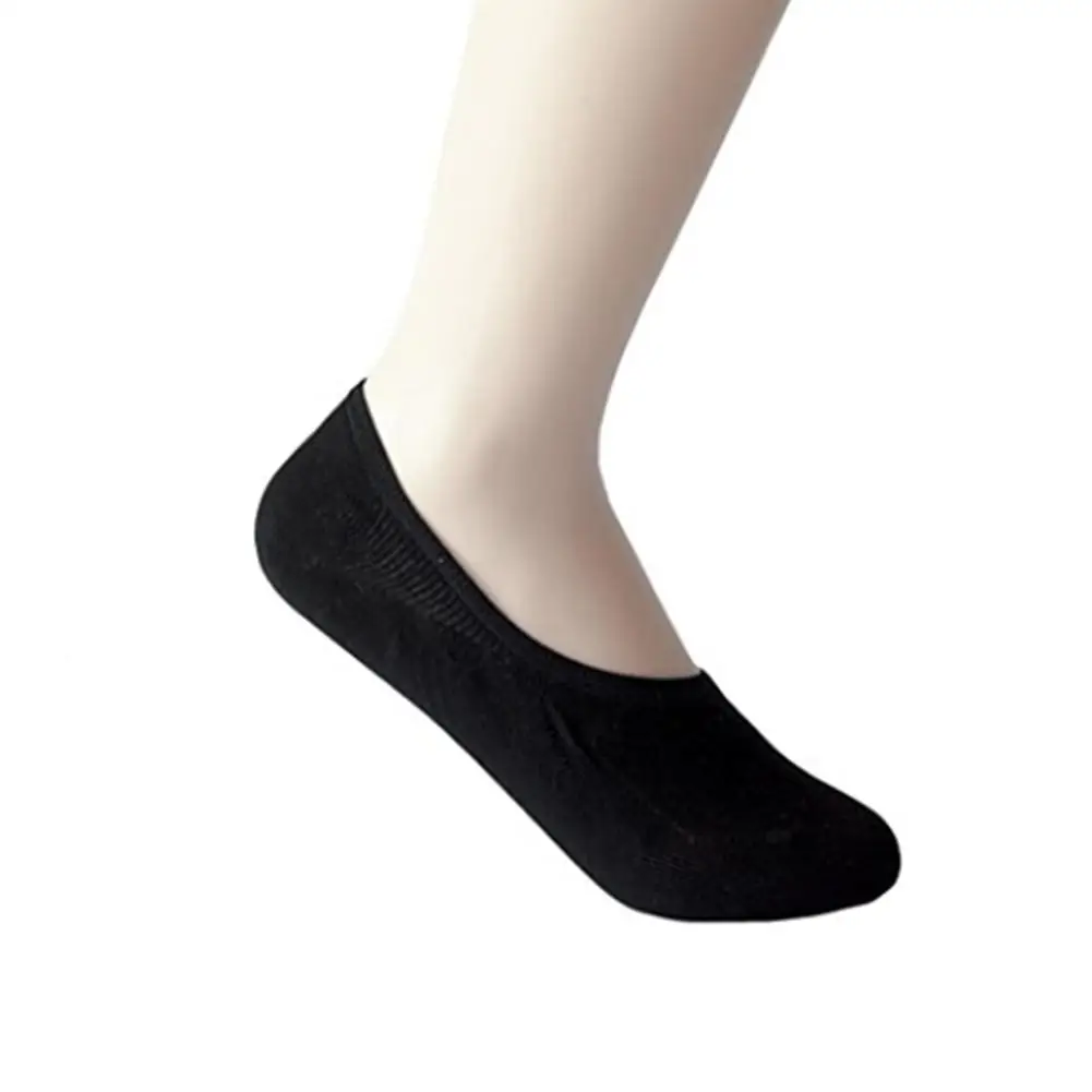 Black DSstyles/1 пара, женские тонкие хлопковые носки, носки-лодочки без показа, дышащие, Нескользящие, скрытые, плоские - Цвет: Black