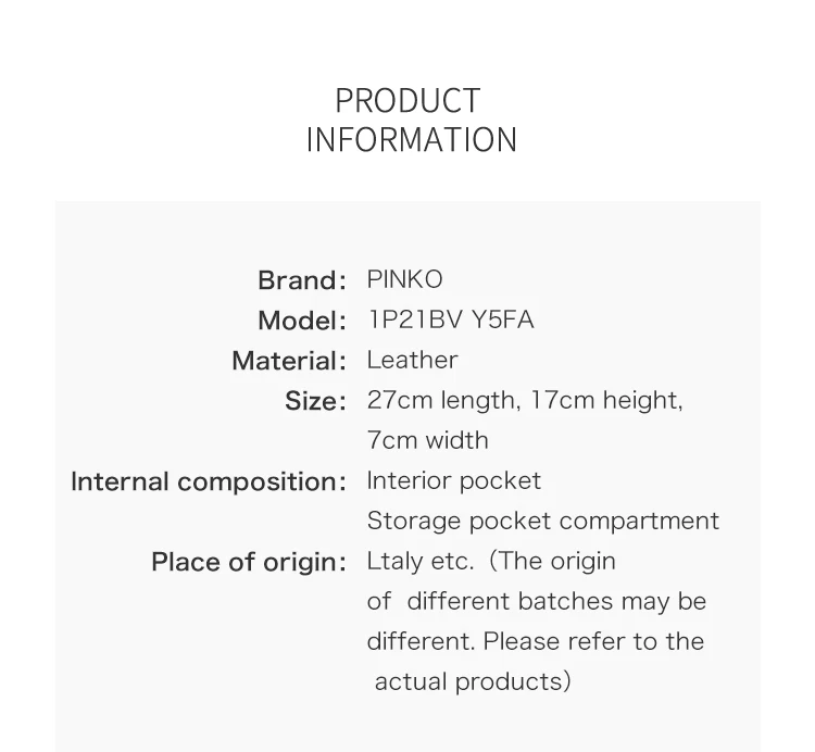 Сумка через плечо PINKO Love Logomania из коровьей кожи 1P21BV Y5FA