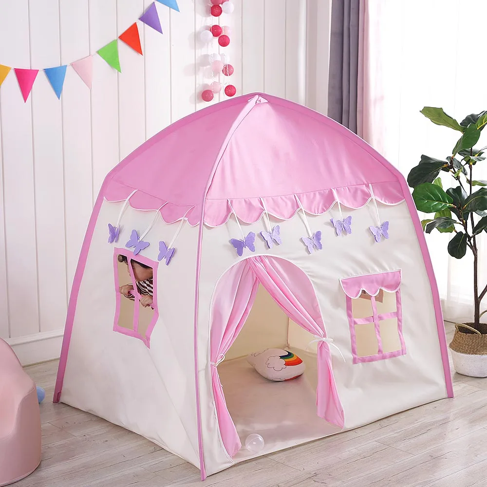 Палатка детская портативная бассейн для шаров Замок принцессы девочек маленький