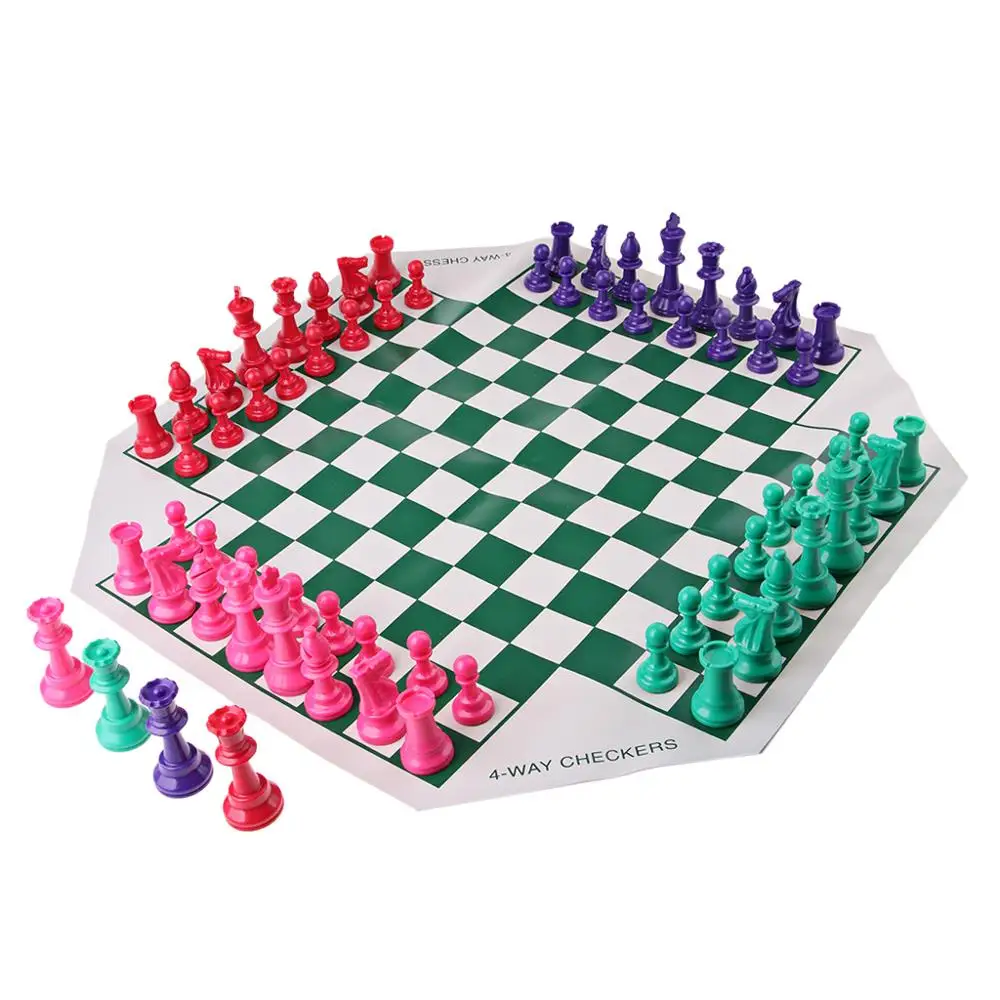 Мягкая складная 4-полосная шахматная доска Chessman портативный набор Высокое