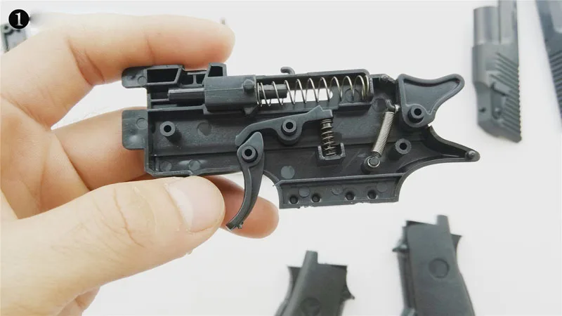 Kitoz обучающий DIY строительный блок игрушечный пистолет винтовка 3D миниатюрная модель сборки пластиковый игрушечный пистолет для мальчика пустынный Орел